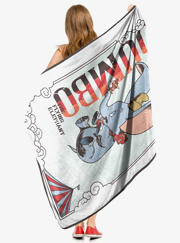 Disney Dumbo Presents Dumbo Micro Raschel Throw