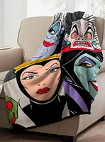 Disney Villains Portraits For Evil Micro Raschel Throw