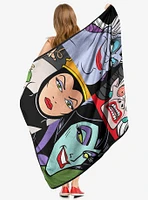 Disney Villains Portraits For Evil Micro Raschel Throw