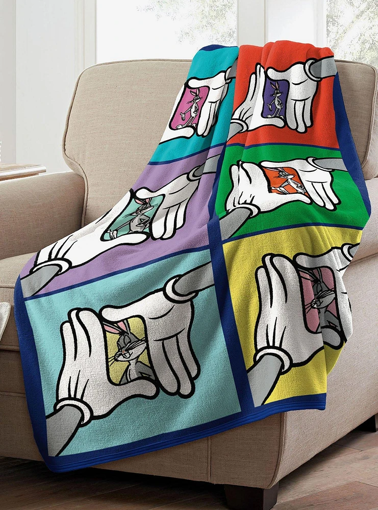 Looney Tunes Pop Art Bugs Micro Raschel Throw