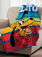 Disney Pluto Stripes Micro Raschel Throw