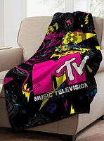 MTV I Want My Micro Raschel Throw