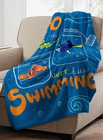 Disney Pixar Finding Nemo With The Flow Micro Raschel Throw