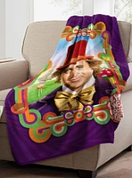 Willy Wonka Wonderful Wonka Micro Raschel Throw