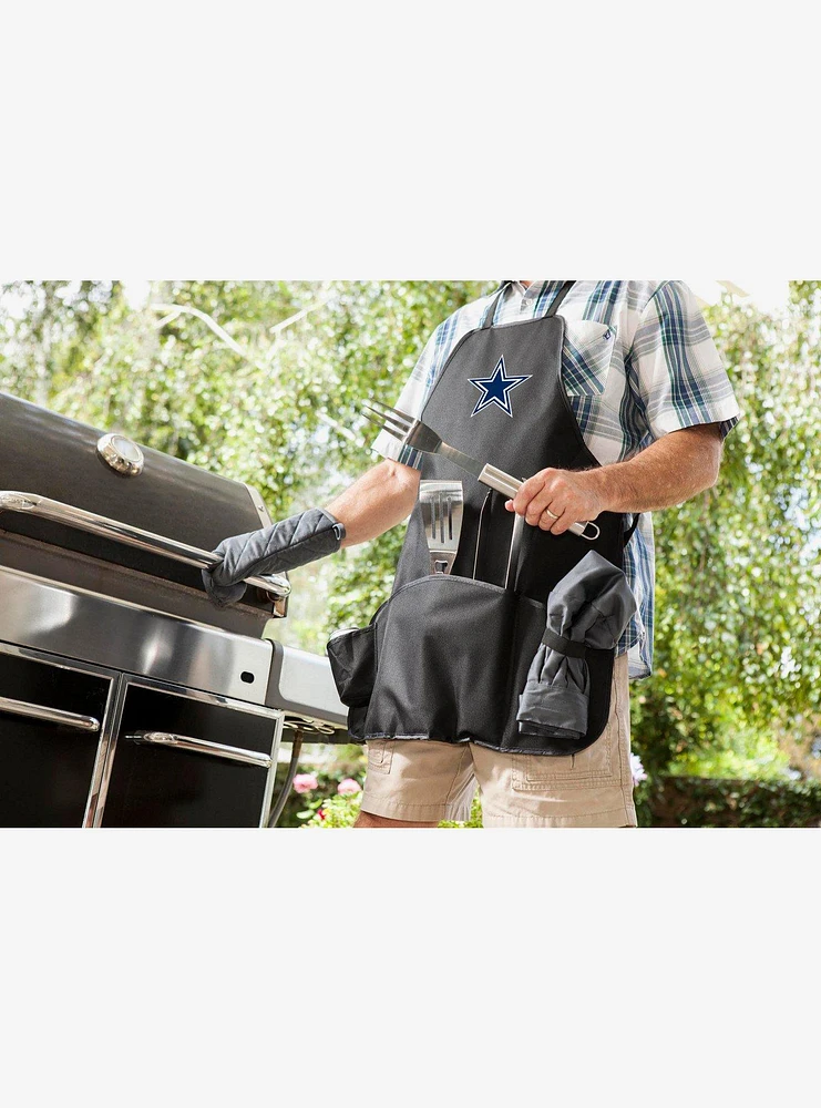 NFL Dallas Cowboys BBQ Apron Tote Grill Set