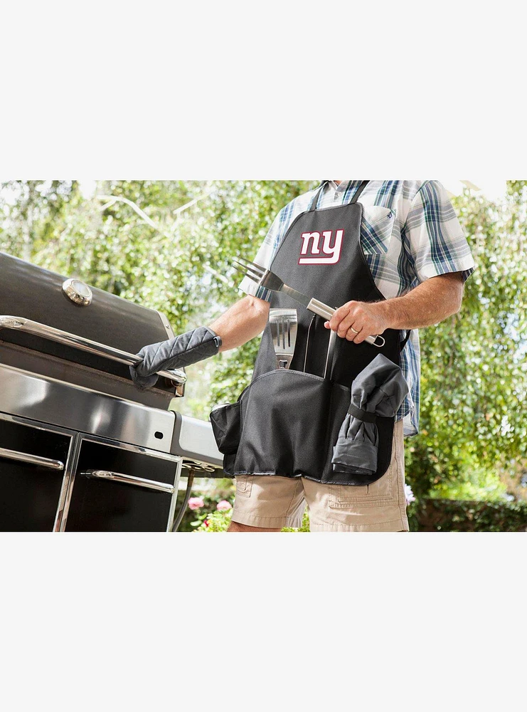 NFL New York Giants BBQ Apron Tote Grill Set