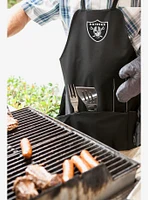 NFL Las Vegas Raiders BBQ Apron Tote Grill Set