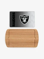 NFL Las Vegas Raiders Football Field Glass Top Cutting Board