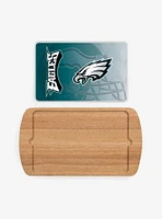 NFL Philadelphia Eagles Football Field Glass Top Cutting Board