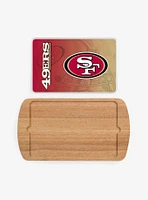 NFL San Francisco 49ers Football Field Glass Top Cutting Board