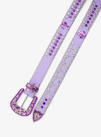 Purple Cross Bling Belt