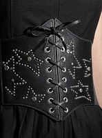 Star Bling Lace-Up Corset Belt