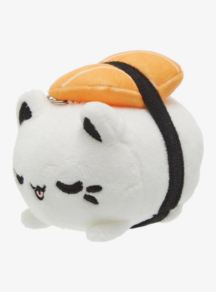 Tasty Peach Meowchi Salmon Sushi Cat Plush Key Chain