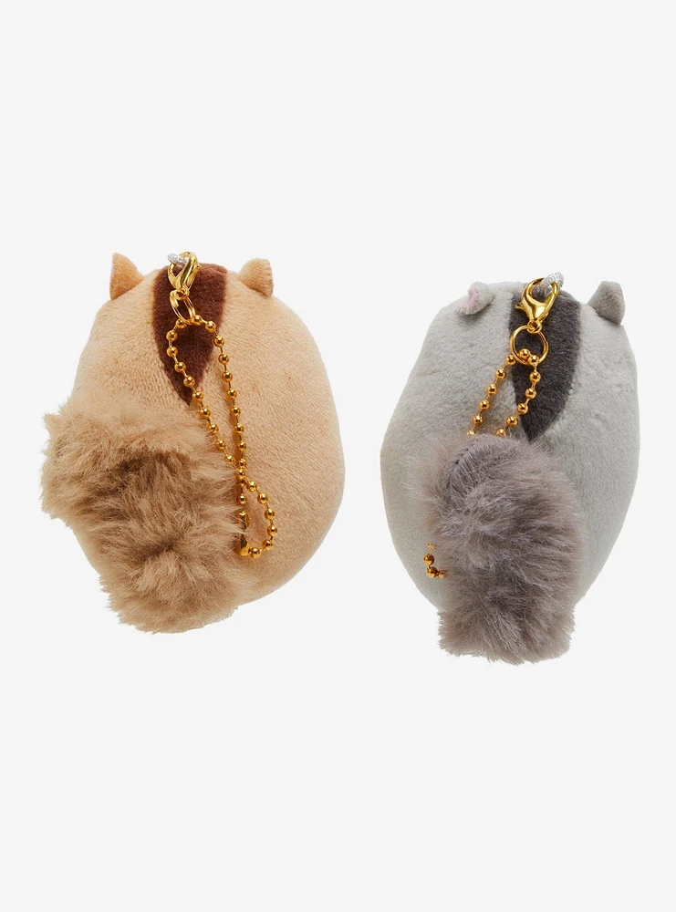 Nikomei Squirrel Buddies Magnetic Plush Key Chain Set