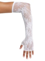 White Lace Floral Arm Warmers