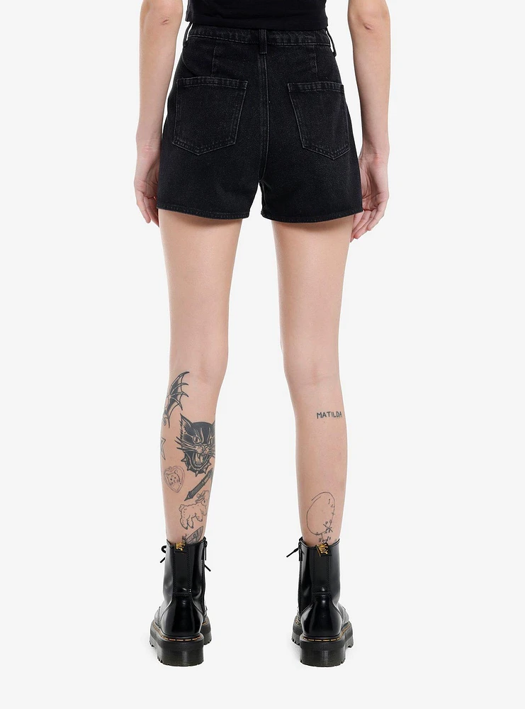 Black Denim Skort