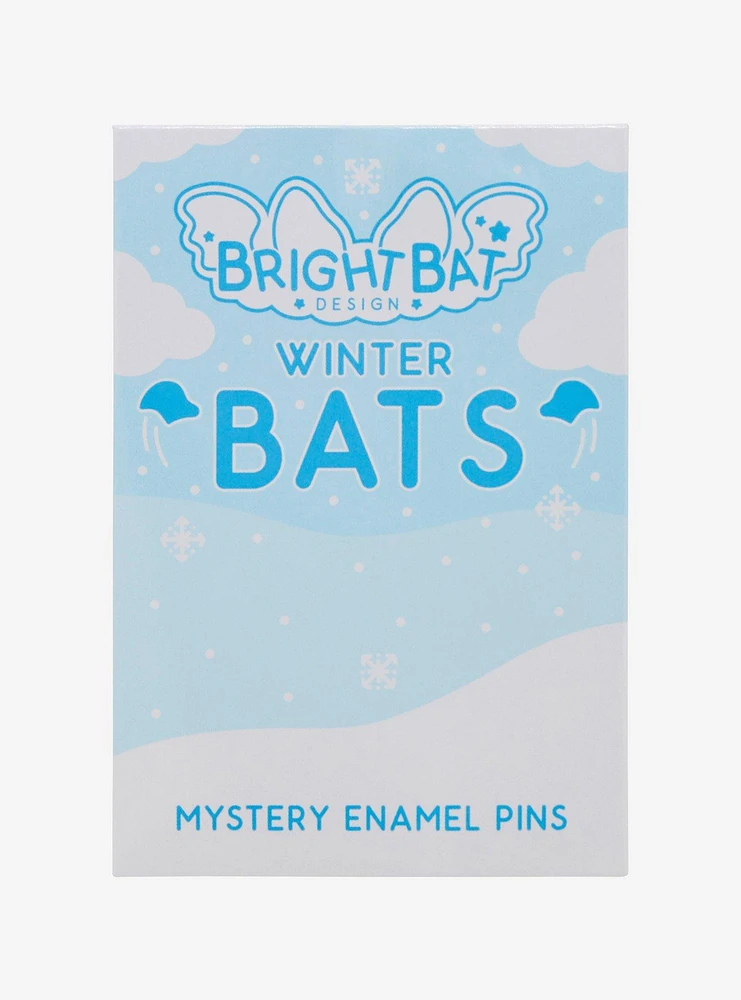 Bright Bat Design Winter Bats Blind Bag Enamel Pin