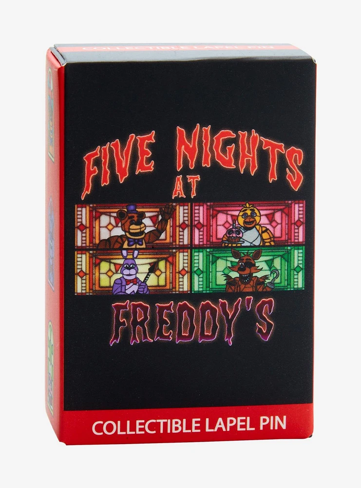 Five Nights At Freddy's Stained Glass Portrait Blind Box Enamel Pin