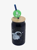 Disney Pixar WALL-E EVE & WALL-E Stars Glass Cup with Straw - BoxLunch Exclusive