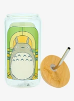 Studio Ghibli® My Neighbor Totoro Stained Glass Totoro Portrait Glass Tumbler with Straw - BoxLunch Exclusive