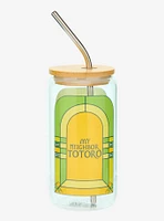 Studio Ghibli® My Neighbor Totoro Stained Glass Totoro Portrait Glass Tumbler with Straw - BoxLunch Exclusive
