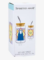 Studio Ghibli® Spirited Away No Face Stained Glass Portrait Glass Tumbler with Straw - BoxLunch Exclusive