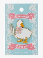 Coquette Duck With Knife Enamel Pin