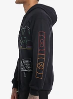 South Park Bus Stop Line Art Hoodie