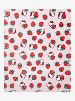 Sanrio Hello Kitty Strawberry Allover Print Fleece Throw - BoxLunch Exclusive