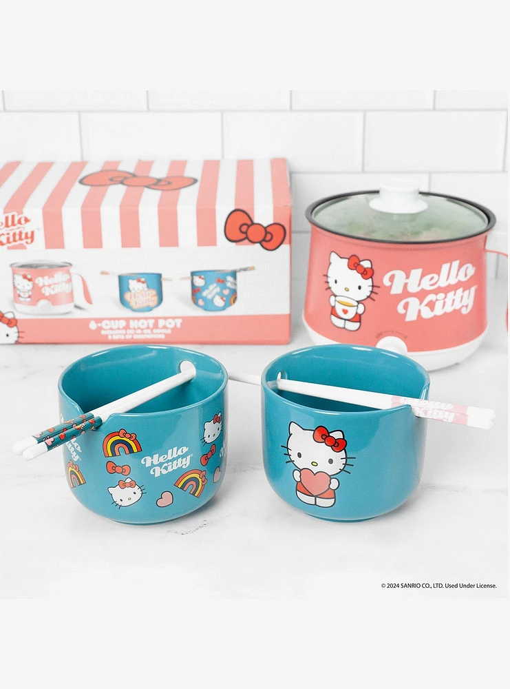 Hello Kitty Hot Pot with Ramen Bowls