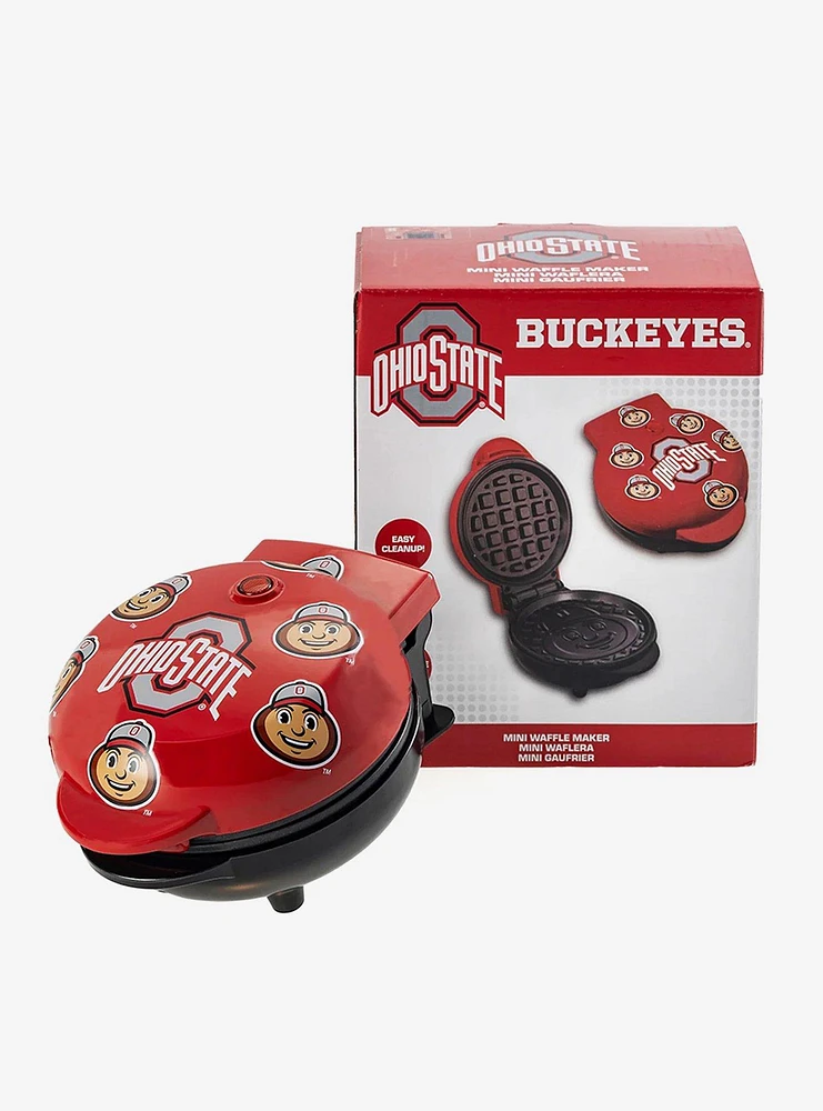 NCAA Ohio State University Buckeyes Brutus Buckeye Mini Waffle Maker