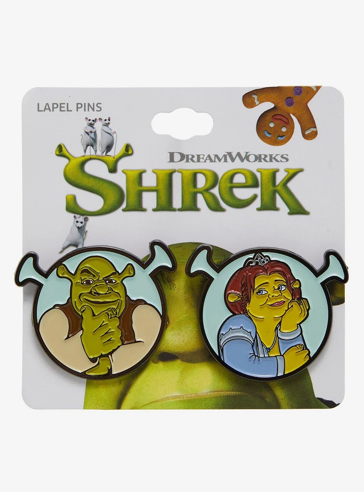 Shrek Fiona& Shrek Enamel Pin Set