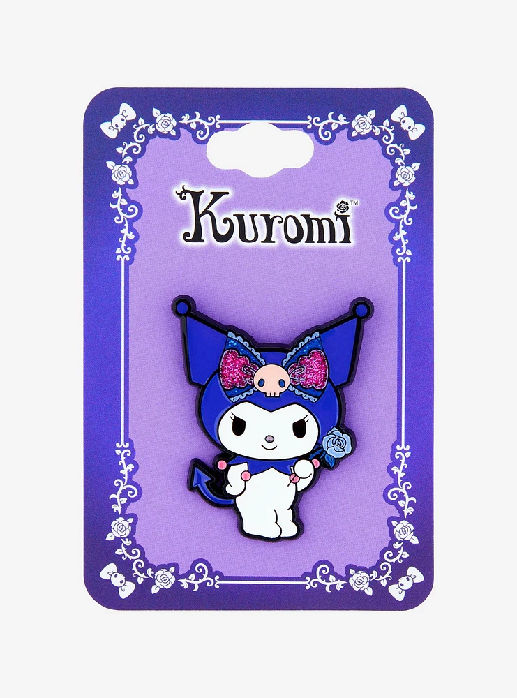 Kuromi Rose Enamel Pin