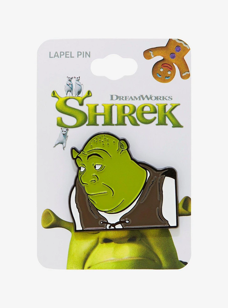 Shrek Meme Face Enamel Pin