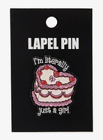 Just A Girl Cake Enamel Pin