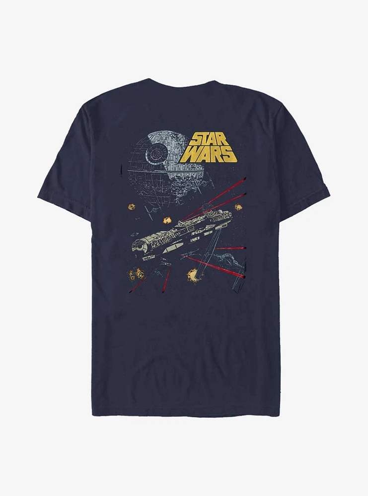 Star Wars Logo Millenium Falcon T-Shirt