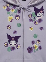 Sanrio Kuromi Floral Zippered Hoodie - BoxLunch Exclusive