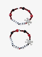 Hate You Skull Best Friend Bracelet Set