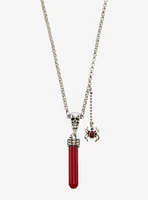 Blood Vial Spider Skull Best Friend Necklace Set