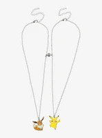 Pokemon Pikachu & Eevee Magnet Best Friend Necklace Set