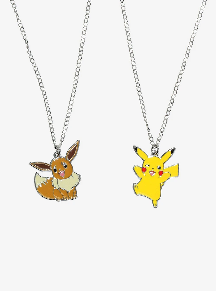 Pokemon Pikachu & Eevee Magnet Best Friend Necklace Set