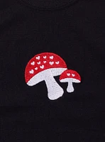 Red-Capped Mushroom Girls Boxy Crop T-Shirt