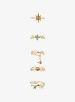 Sweet Society Blue Star Flower Ring Set