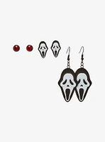 Ghost Face Icon Earring Set