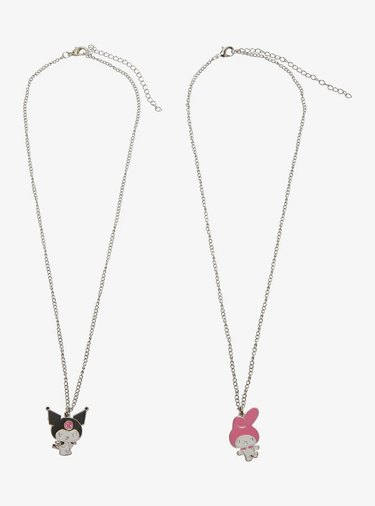 My Melody & Kuromi Cute Poses Best Friends Necklace Set