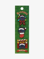 Krampus Chibi Glitter Enamel Pin Set