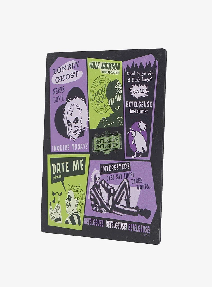 Beetlejuice Dating Ad Collage Metal Sign