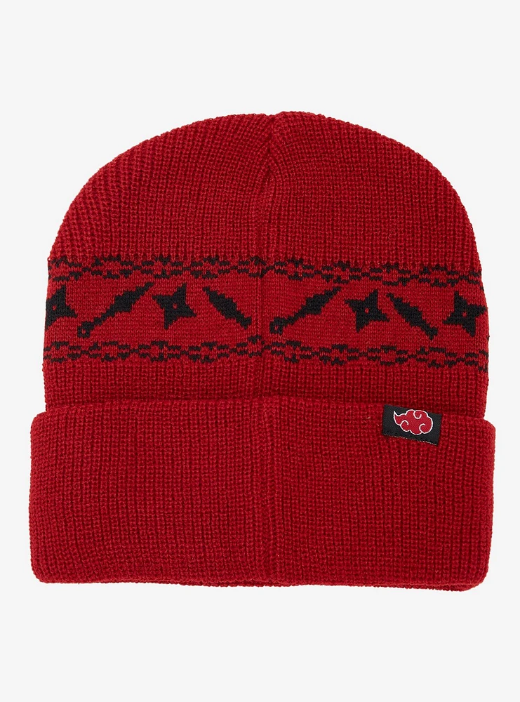 Naruto Shippuden Akatsuki Metal Font Beanie