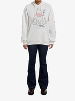 Disney Winnie The Pooh Cream Floral Girls Hoodie