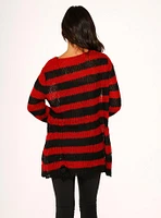 Black Red Stripe Sweater